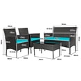 thumbnail image 2 of Boyel Living 4-Piece Patio Conversation Sofa Set Rattan Wicker Sofa Set with Tempered Glass Coffee Table, 2 of 10