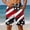 Shorts-68Sky Blue, variant on Gamivast Swim Trunks for Men Elastic Waist Drawstring American Flag Graphic Shorts with Pockets Quick Dry Beach Shorts Loose Fit Mid Thigh Swim Shorts Summer Vacation Wear