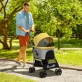 thumbnail image 2 of PawHut 4 Wheels Pet Stroller, 3 in 1 Dog Cat Travel Folding Carrier, 2 of 10