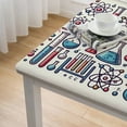 thumbnail image 4 of BANET  Colorful Tablecloth, Science Lab Objects Doodle Like Vintage Style Sketches Back to Theme Print, Rectangular Table Cover for Dining Room Kitchen Decor, Apple Green White, 4 of 7