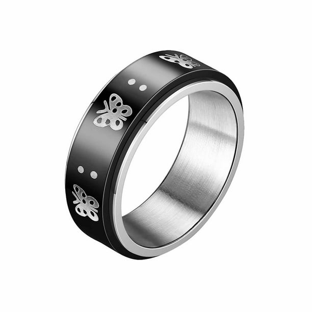 Stainless Steel Ring For Anxiety Fidget Rings For Relieving Stress Anxiety Ring
