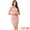 Pink, variant on DARING DIVA Lace 3/4 Sleeve Dress Square Neck Midi Straight Tired S Pink