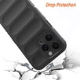 thumbnail image 2 of AMZER Puffer Case for iPhone 16 Pro Max Case,Heavy Duty Silicone Rubber 3D Striped Pattern Shockproof Skin-Friendly Full Body Protection Case Cover for iPhone 16 Pro Max,Black, 2 of 6