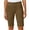 Brown, variant on Womens Solid Stretch Twill Shorts Thin Waist Pull On Regular Hiking Shorts Bermuda Summer Casual With Pockets Black L