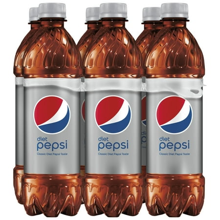 Diet Pepsi Soda, 16.9 oz Bottles, 6 Count