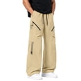 thumbnail image 2 of Admvng Men's Cargo Pants Big & Tall Casual Wide Leg Outdoor Pants with Pockets, 2 of 6