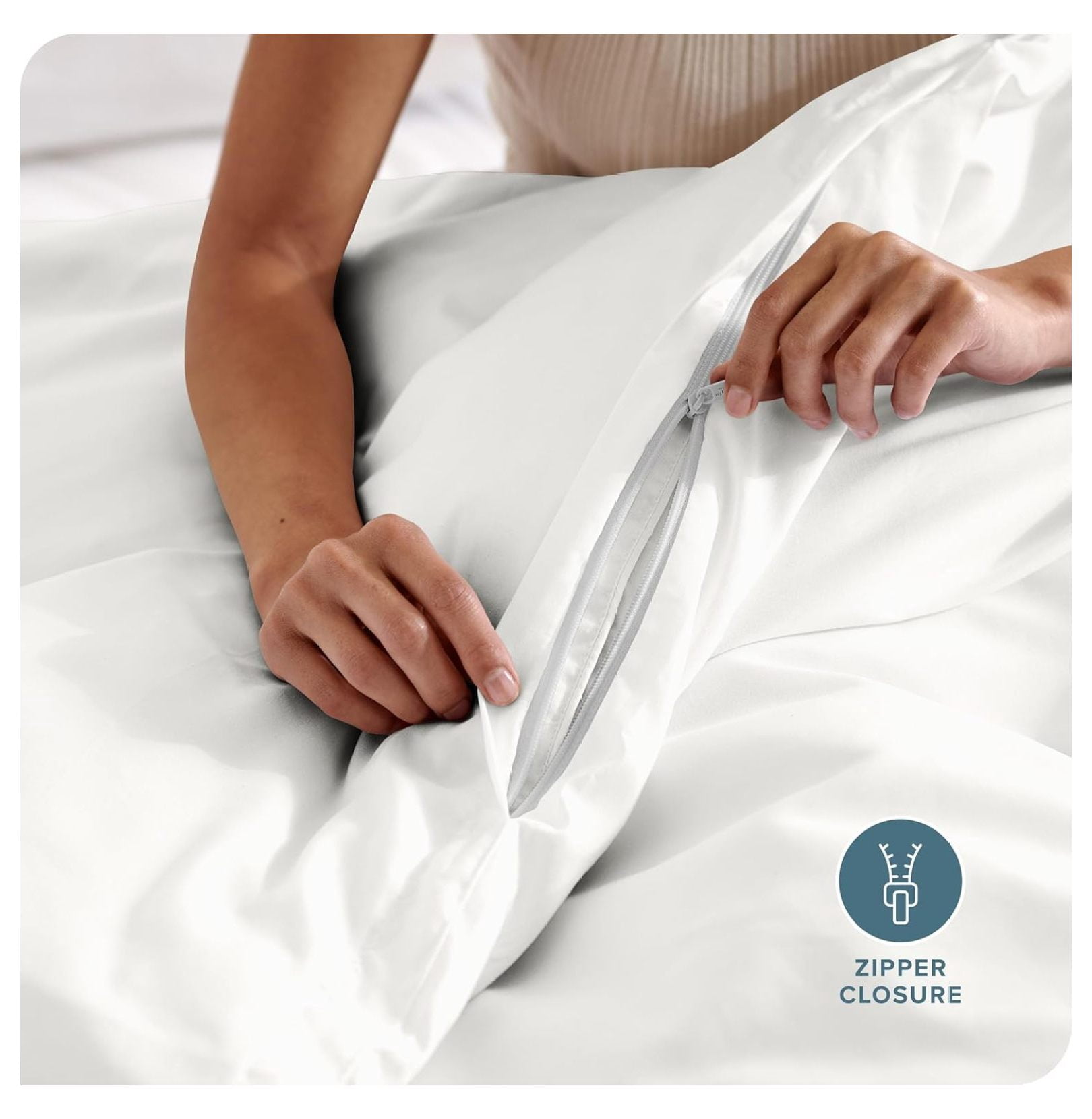 Bedding Duvet Cover Oversized Queen - Premium 1800 Super Soft Collection - Lightweight, Cooling - Soft Breathable Bedding Duvet Cover (Oversized Queen, Cream)