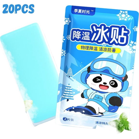 20pcs Instant Cooling Patches – Adhesive Body Cooling Gel for Hot Weather, Exercise & Outdoor Comfort