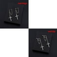 thumbnail image 2 of Female Personality Handsome Bungee No Pierced Cross Chain Earrings Ear Clip EARRINGS, 2 of 7
