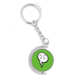 thumbnail image 1 of daily language chat emotion surprise rotatable keyholder disc accessories chain clip, 1 of 3