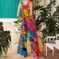thumbnail image 4 of Laipiong Summer Jumpsuits for Women 2026 Fashion Tie Dye Print Casual Sleeveless Wide Leg Rompers with Pockets Stretch Loose Fit Beach Outfits, 4 of 6