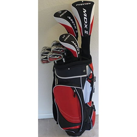 Custom Golf Club Iron Senior Mens Golf Set Complete Clubs Driver, Fairway Wood, Hybrid, Irons, Putter & Deluxe Cart Bag Superior Quality Senior Flex ()