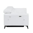 thumbnail image 3 of Titan Furnishings Italian Leather Sofa with Power Recliner in White, 3 of 12