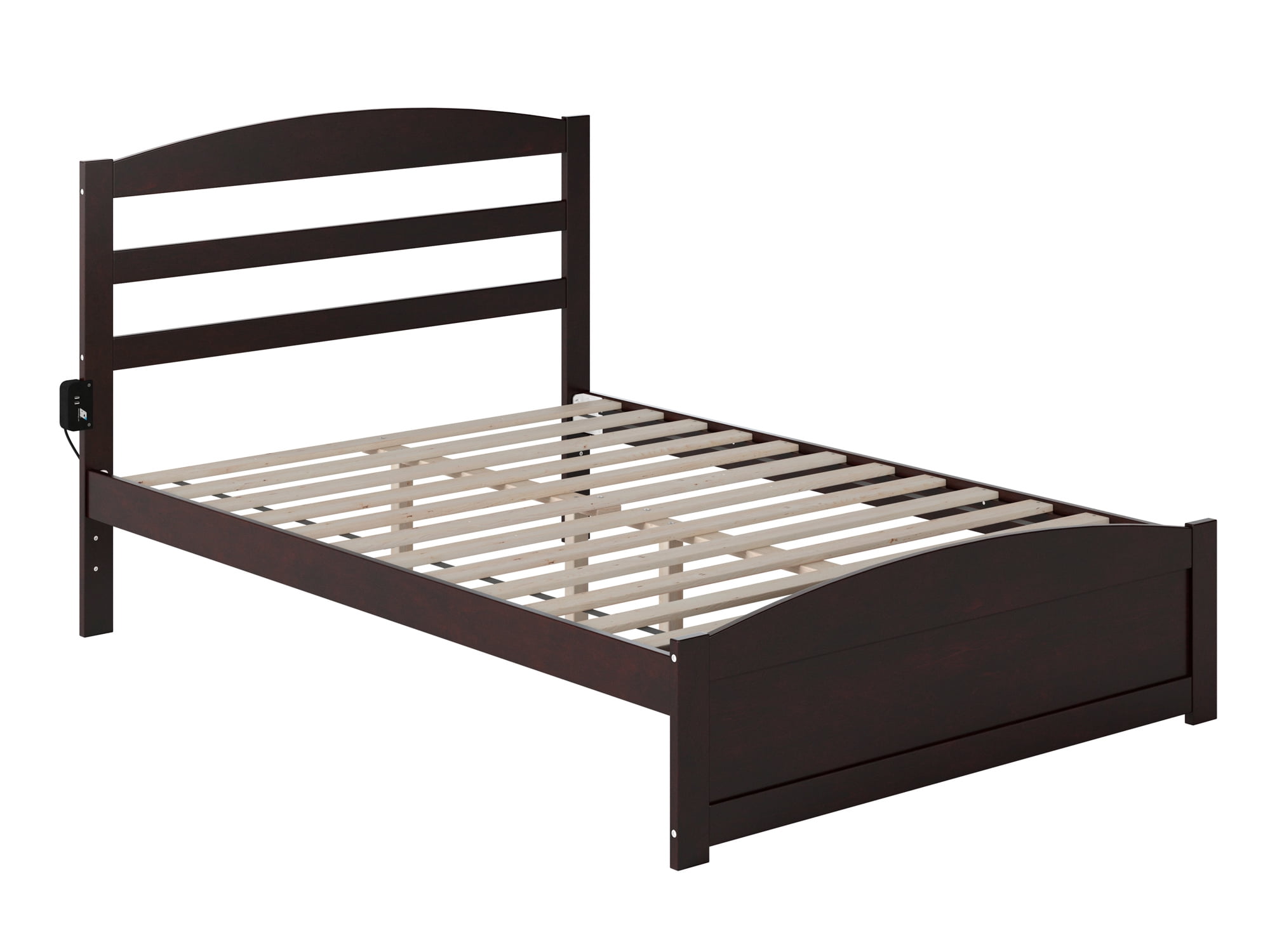 AFI Warren 14" Full Wood Platform Bed Frame with Headboard and Footboard, Espresso