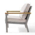 thumbnail image 4 of SONGMICS HOME Sencillo Lounge Chair – 1-Seat Patio Sofa with Faux Wood Arms, Gray & Beige, Modern Transitional Style, 4 of 9