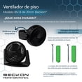 thumbnail image 3 of Ventilador de piso pared 2 en 1 turbo fan de 8 pulgadas 3 velocidades Negro BV-8 Beckon Beckon Beckon BV-8, 3 of 9