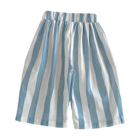 BOOMNY Kids Baby Boys Striped Pants Wide Leg Elastic Waist Jogger Pants