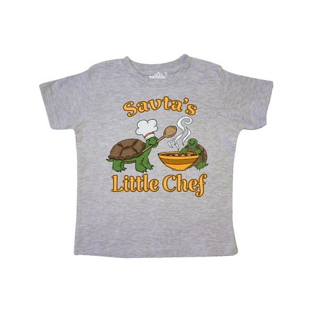 

Inktastic Savta s Little Chef with Cute Turtles Gift Toddler Boy or Toddler Girl T-Shirt
