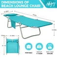 thumbnail image 4 of #Wejoy Beach Lounge Chair Face Down Adjustable Folding Tanning Lawn Chair for Adult (Cyan), 4 of 8