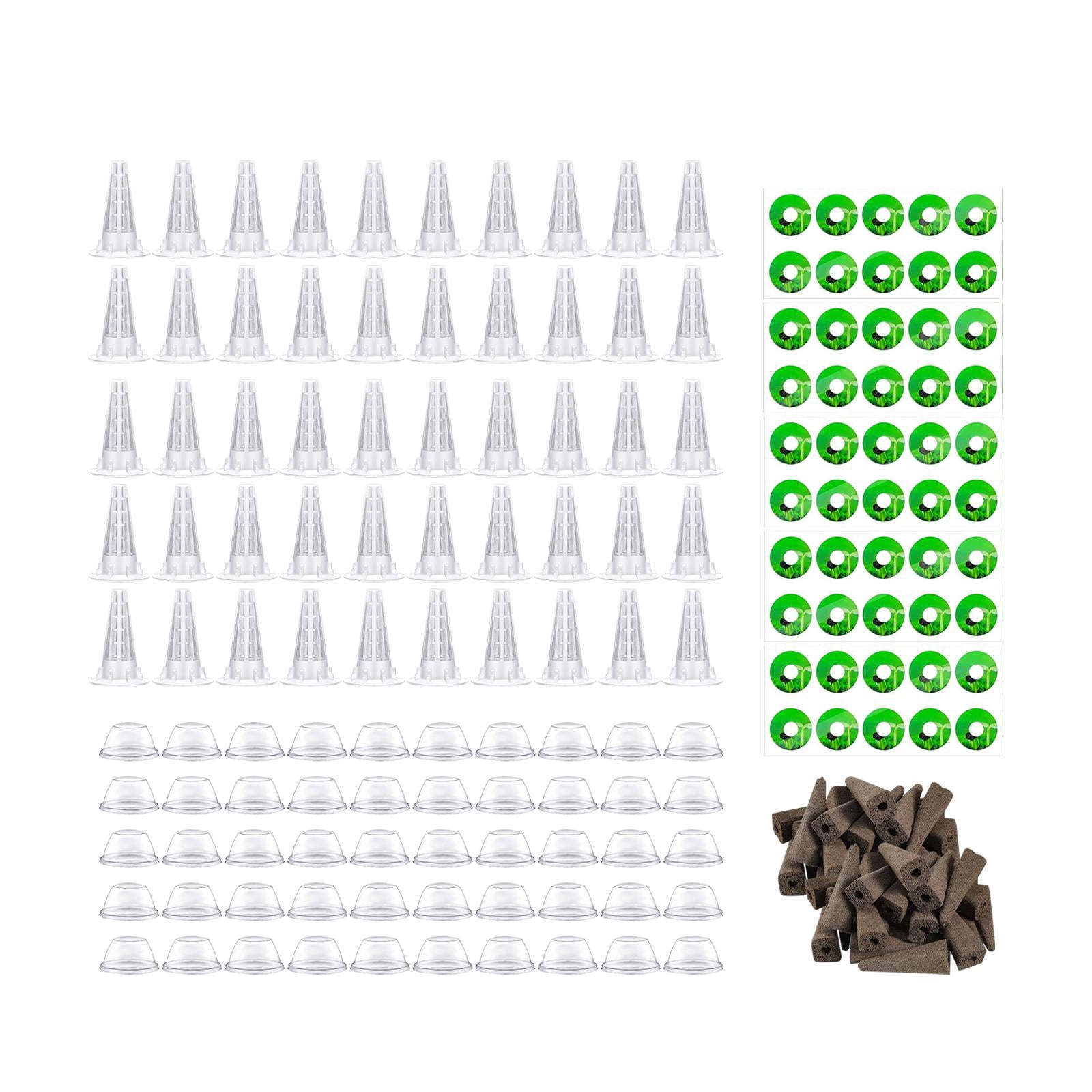 figatia Hydroponics Planting Set Garden DIY Accessories Easy to Use Hydroponics Supplies for Fruits Hydroponics Growing System Cilantro 50 Piece
