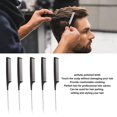 thumbnail image 4 of Rat Tail Combs, Pintail Comb Styling Hair Comb Fine Teeth Smoothing Rounded Surfaces Pointed Hair Parting Combs 10pcs, 4 of 5