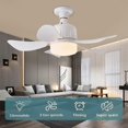 thumbnail image 2 of 1pc Socket Fan Ceiling Fan With Light And Remote, E27 Noiseless Ceiling Fans Dimmable Led Lights, Small Light Bulb/Ceiling Fan For Bedroom, Kitchen, L, 2 of 5