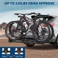 thumbnail image 4 of Kojooin Hitch Mount Bike Rack for 2 Bikes, 200 lb Capacity Platform Rack for Fat Tire Bikes, Fits 2 Inch Receiver, 4 of 7