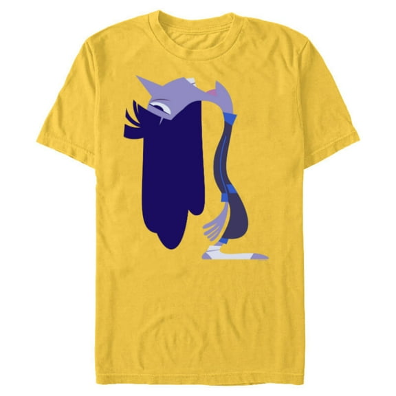 Disney and Pixar’s Inside Out 2 Ennui Big Profile Costume- Short Sleeve Blended T-Shirt for Adults - Customized-Yellow