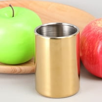 WHAMVOX Stainless Steel Toothpick Holder with Brushed Golden Finish for Home Decoration and Parties 4.7 x 2.6 x 2.6 inches