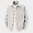 thumbnail image 4 of Lanyiu Men's Utility Work Shirt with Pocket Button Down Collared Shirt Ribbed Cuff Long Sleeve Shirt Casual Daily Lightweight Shirt, 4 of 6