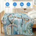thumbnail image 4 of Teal Anchor Coastal Cooling Blanket,Lightweight Summer Throw Blanket with Double Sided Cold Effect,Nautical Summer Beach Starfish Botanical Picnic Blankets Bed Sheet for Hot Sleepers 30"x40", 4 of 8