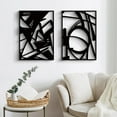 thumbnail image 3 of 4 Pack Black Abstract Metal Wall Art, Minimalist Décor Single Line Art Wall Décor, 3D Textured Metal Wall Sculptures, for Living Room Bedroom Study Room (Black Abstract, M Size 16 x 11, 3 of 7