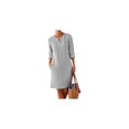 thumbnail image 1 of Vestido gris de manga larga para mujer de talla grande, 1 of 1