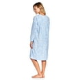 thumbnail image 4 of Casual Nights Women's Long Sleeve Micro Fleece Cozy Floral Night Gown, 4 of 5