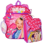 andNbsp;Jojo Siwa 16" Backpack 5Pc Set with Lunch Kit, Bottle, Pencil Case and Carabiner