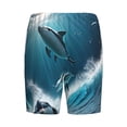 thumbnail image 7 of Daiia Ice Blue Ocean Cute Dolphin A Mens Woven Stretch Pajama Short,Short Pajama Pants-Large, 7 of 7