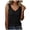 Black-01, variant on Women’s Waffle Knit V-Neck Tank Top, Casual Loose Fit Camisole, Basic Solid Color Tank Shirt