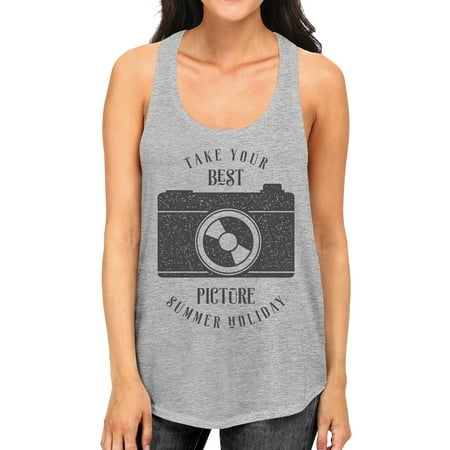 Best Summer Picture Womens Gray Funny Graphic Summer Gift Tank