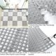 thumbnail image 3 of Paquete de 12 baldosas de piso entrelazadas de 11.8" x 11.8" con orificios de drenaje Alfombrilla de ducha antideslizante de PVC suave Alfombrilla de cojín entrelazada modular para drenaje,, 3 of 5