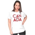 thumbnail image 4 of Canada Maple Leaf Flag Patriotic Womens Slim Fit Graphic Tee Brisco Brands S, 4 of 5