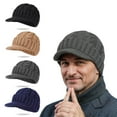 thumbnail image 2 of Thermal Insulated Mens Caps Hat Ribbed Knit Design Windproof Ear Flap Winter Headgear Outdoor Commuting Hat, 2 of 8