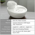 thumbnail image 3 of Lotus Cat Water Fountain, Automatic Ceramic Drinking Fountain For Pets, 50.8 Oz. Water Capacity Usb Universal, 3 of 3