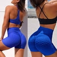 thumbnail image 4 of Yoga Shorts Gym High Waist Pants for Ladies Shorts Leggings Fitness Sportswear,Purple,L, 4 of 7