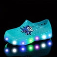 thumbnail image 1 of Infant Baby Boys Casual Light Up Slip On Clogs With Cute Cartoon Charms, Toddlers Outdoor Lightweight Anti-skid Hollow Out Clogs For Kids, Spring And Summer, 1 of 1