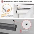 thumbnail image 2 of No-Drill Cordless Zebra Blinds - Dual Layer Light Filtering & Room Darkening, Free-Stop Lift, Easy Install, Day & Night Privacy with Valance for Window, White, 2 of 4