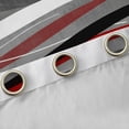 thumbnail image 4 of Homewish Stripe Line Pattern Blackout Curtains Set of 2 (52x84 Each),Modern Abstract Geometric Window Curtains,Gray Red White Curtains and Drapes For Girl Teens,Breathable Home Decor, 4 of 6