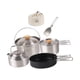 thumbnail image 2 of Utensilios de cocina para acampar, olla de acero inoxidable, sartén, tetera, juego de cocina con bolsa de almacenamiento, juego de cocina para, 2 of 9