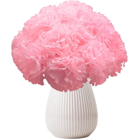 50 Pcs Marigold Flower Heads Bulk Mexican Party Decorations Fiesta Supplies Day of The Dead Artificial Flowers with Stems DIY Marigold Garland (Pink)