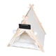 thumbnail image 5 of Tipi para mascotas, refugio de de invierno, casa para perros transpirable, tienda de campaña para gatos, cama con cojín, para cachorros de beige, 5 of 8