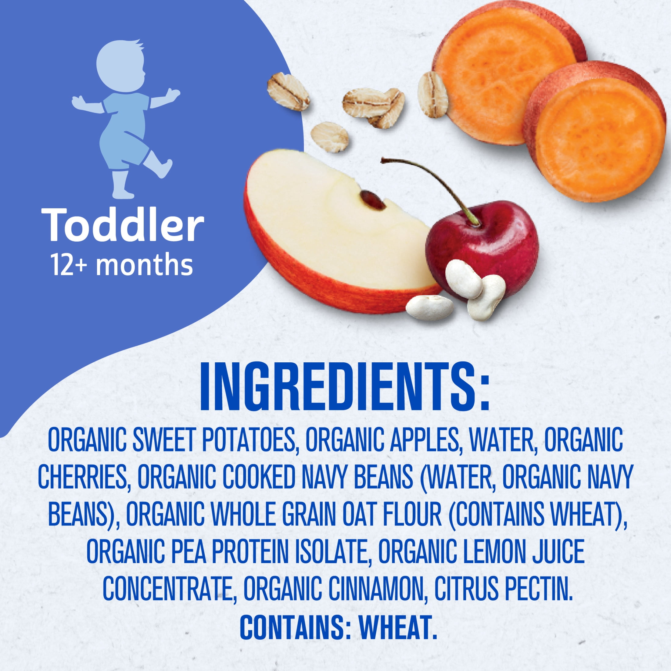Gerber Organic Plant-tastic Toddler Food, Sweet Potato Cherry Smash, 3.5 oz Pouches (12 Pack)
